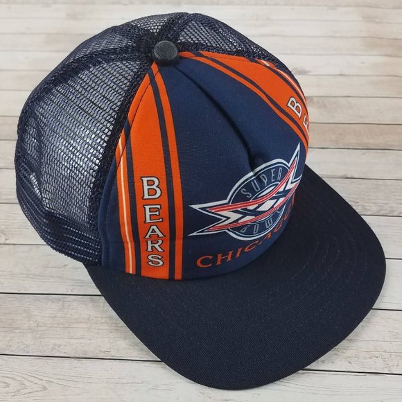 Like New VTG 80s Chicago Bears Super Bowl Navy Hat - Picture 1 of 5